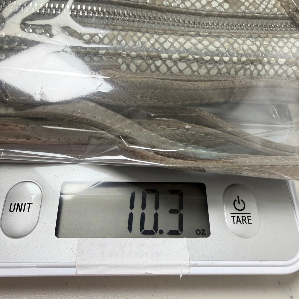 Hammitt Crossbody Bag Silver Python Embossed Leat… - image 15